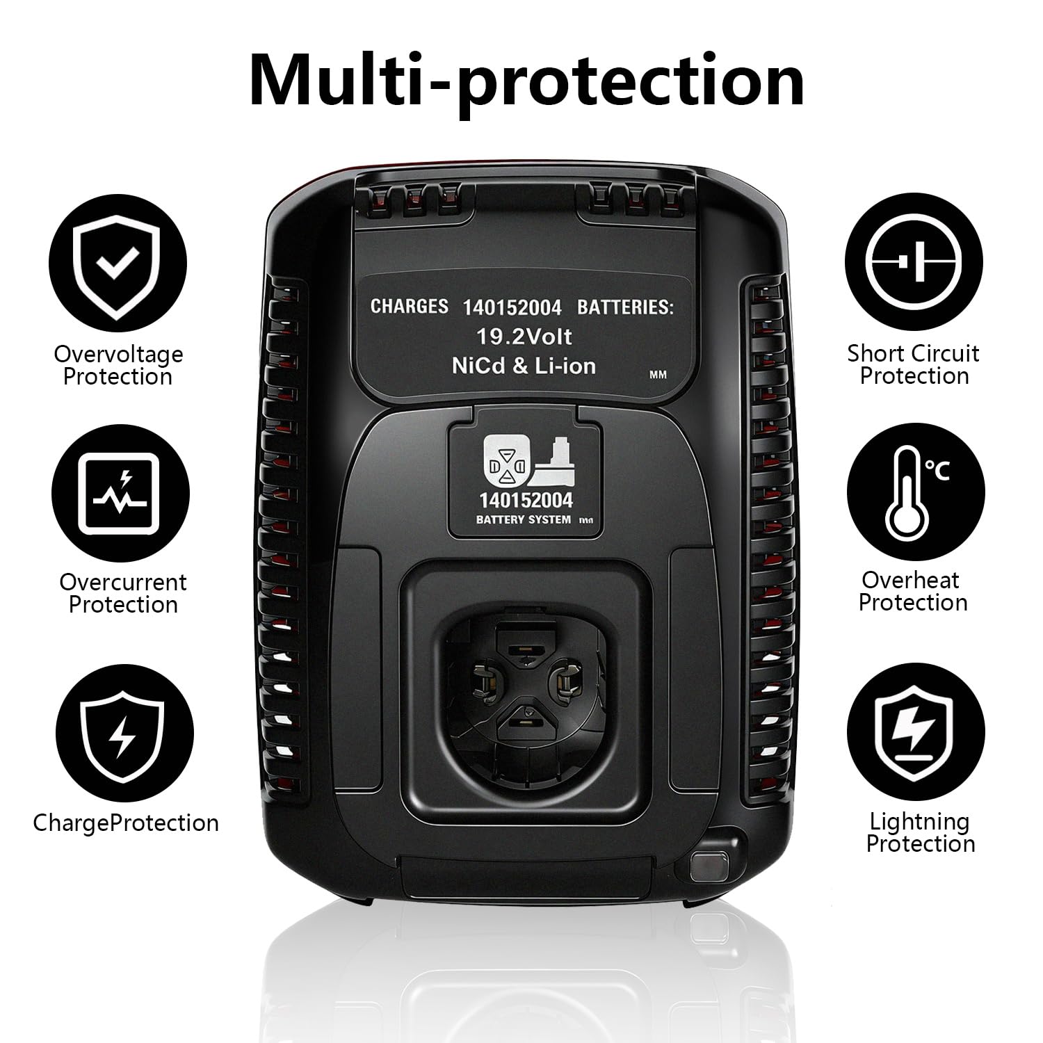 Choerinton Chargeur rapide pour batteries Craftsman 9,6 V à 19,2 V C3, charge rapide compatible avec 11375 11376 130279005 130279003 1323903 PP2011 PP2020 PP2025 PP2030, Ni-Cd et lithium