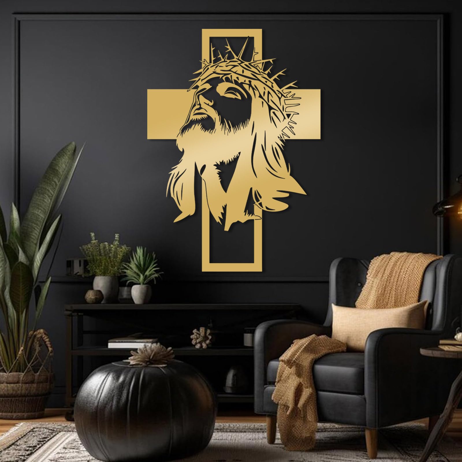 Amazon.com: kawazu Metal Jesus Cross Wall Art, Christian Metal