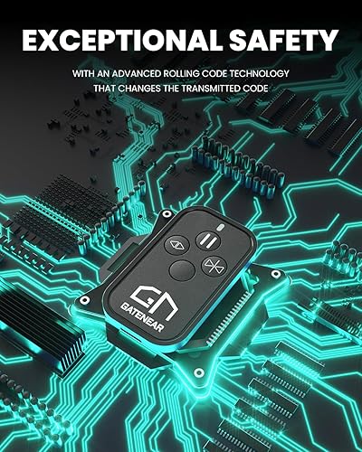 Miniatura 4 de GateNear Control remoto para abridor automático de puertas correderas, compatible con todos los sistemas de entrada de 433.92 Mhz, kit de seguridad
