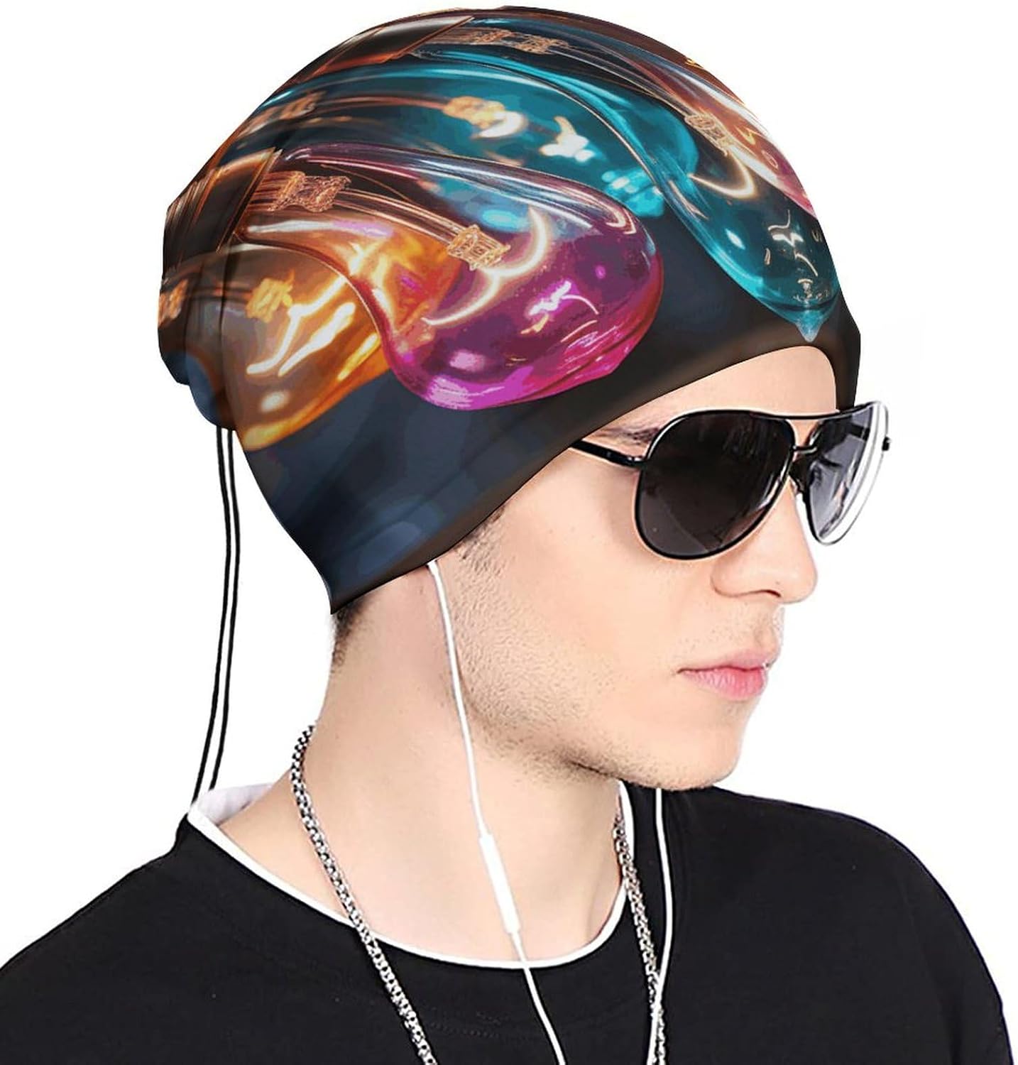 Neck Gaiter Face Mask for Cold Weather A String of Colored Light Bulbs Face Cover Scarf for Men Women Elastic Headbands Wind-proof Bandana for Skiing Fishing Hiking Cycling