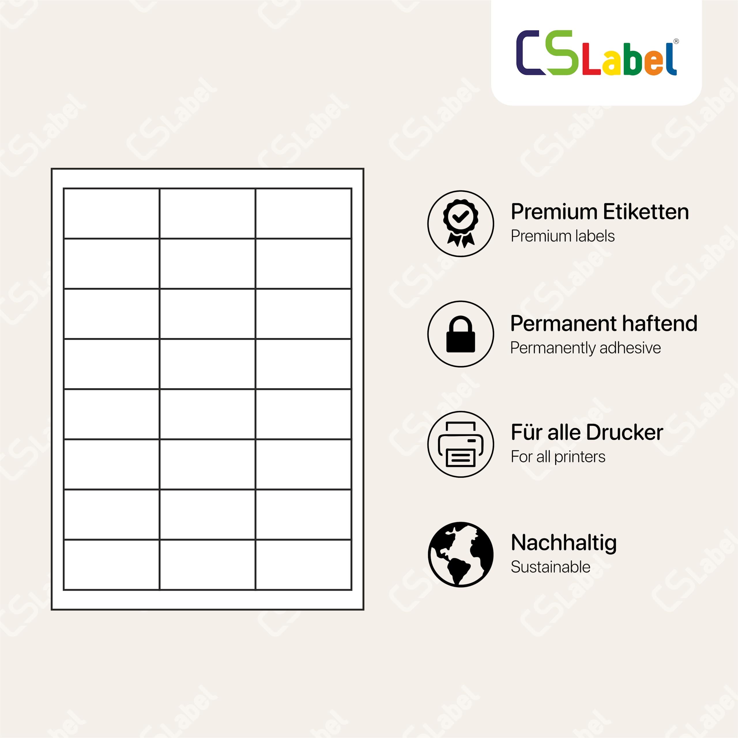 Papier-Etiketten (B64,3xH33,8mm) 100xA4 à 24 Eti. | Papier-Universaletiketten | Etiketten Papier-Etiketten (B64,3xH33,8mm) 100xA4 à 24 Eti. | Papier-Universaletiketten | Etiketten