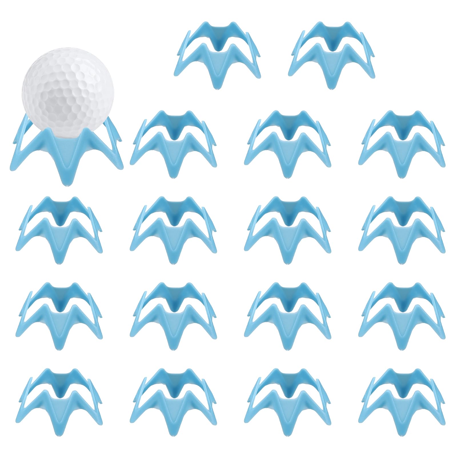 YELARXI Golf Simulator Tees, 0.6 Inch &18Pcs & Blue Indoor Golf Tees Simulator Practice Training -Fitting for (Winter Turf Range Hitting)
