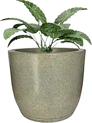 Vaso Planta Grande Cone Liso Polietileno Luxo Jardim Varanda (Cinza)