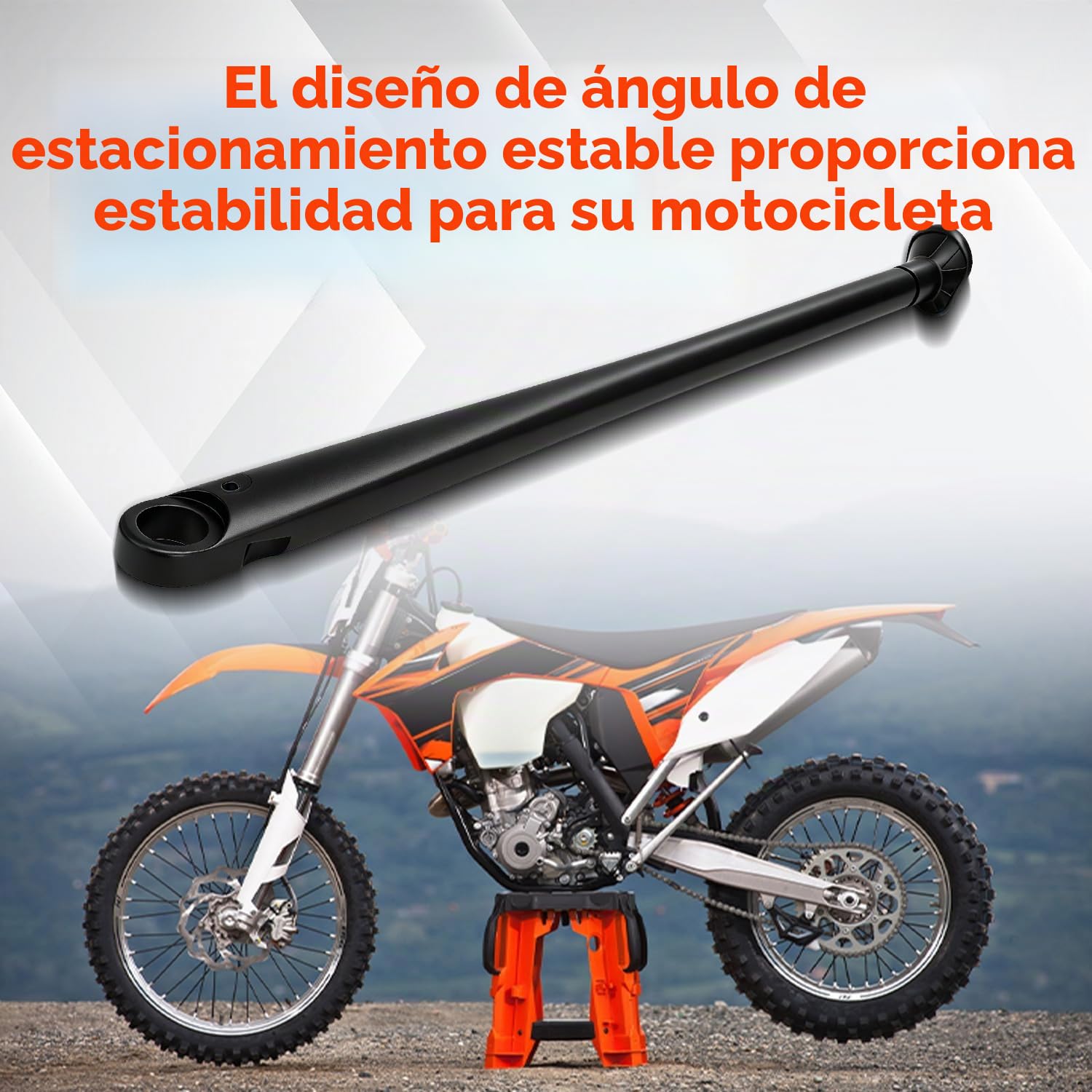 JFG RACING Caballete Lateral Moto,Soporte Rueda Trasera Moto Soporte Caballete Lateral per XCF EXC EXC-F XC XC-W XC-F XCF-W FE FX TE-Nero