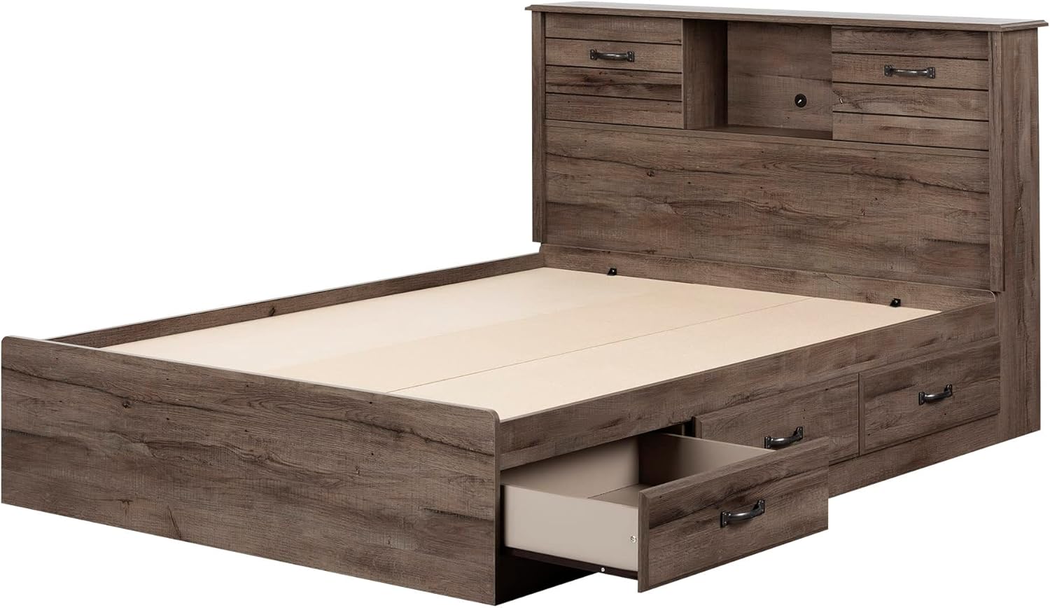 South Shore Ulysses Storage Bed and Bookcase Headboard Set