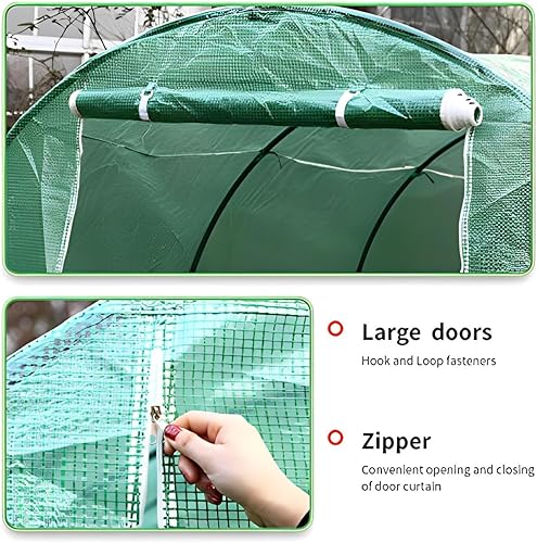 Miniatura 3 de Kit de invernadero para invernadero con ventanas de observación para plantas al aire libre, casas verdes para exteriores (L10 x 7 x 7 x 7 pies)