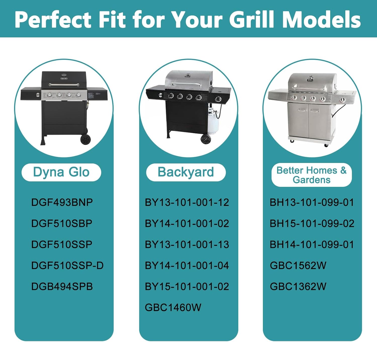 Grill Replacement Parts for Dyna Glo DGF493BNP, DGB494SPB, 24"-30" Adjustable Drip Pan Grease Tray and Heat Plate Shields for Backyard Grill BY13-101-001-12, BY14-101-001-02, Dyna-glo Grill Parts