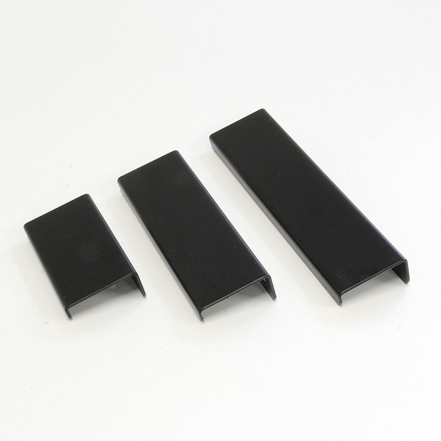 RCH Hardware PL-SS161-280 Solid Stainless Steel Modern Finger Edge Pull, 12 7/8 Inch, Black (10 Pack)