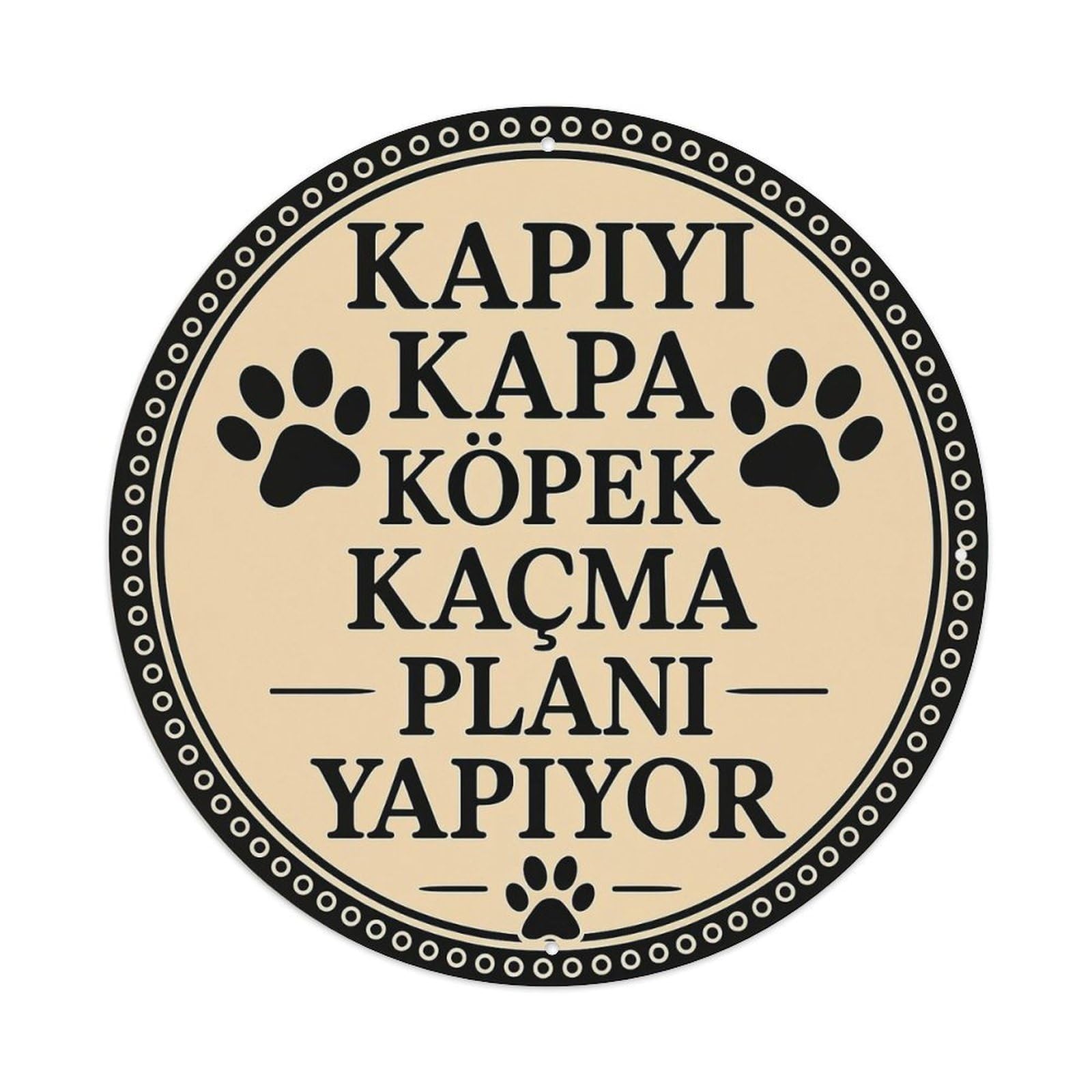 Funny Turkish Dog Quote Design Tin Sign Metal Poster Vintage Metal Signs for Home Man Cave Bar Cafe Kitchen laundry room Wall Decorations 8x8 inches