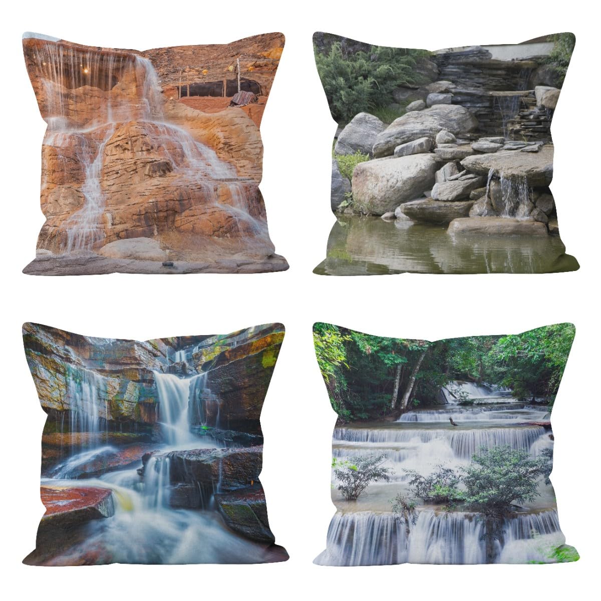 Taie d'oreiller en satin de coton CEVAN | Housses de coussin en lin haut de gamme pour transat