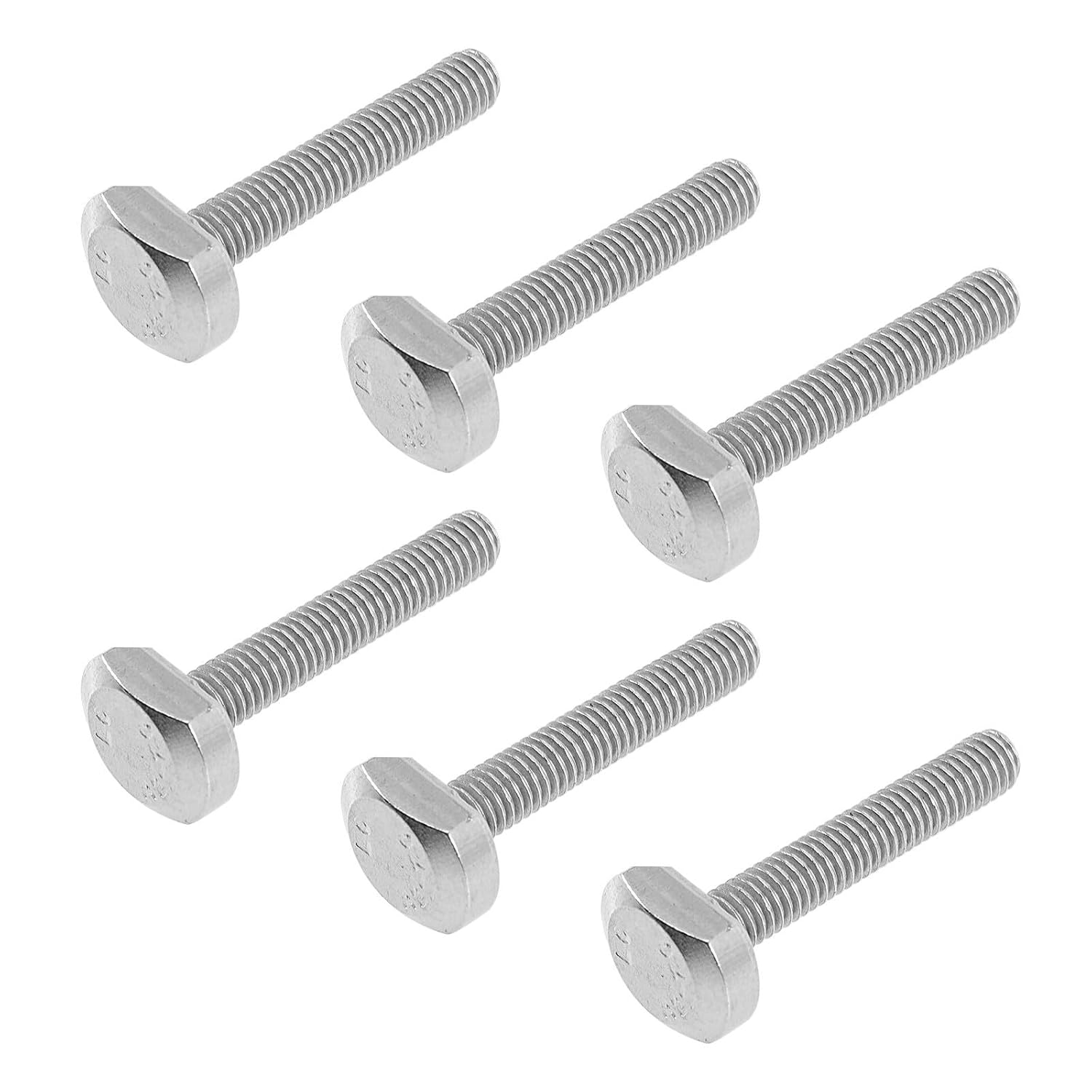 304 Stainless Steel T Slot Bolts 6pcs M6x35 Hammer Head