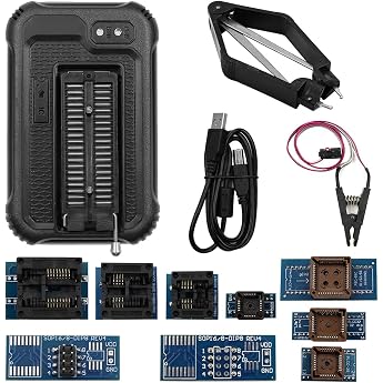 DollaTek T48 Mini Pro Universal USB Programmer with 10 Adapters Supports 31000 ICs for SPI/Nor/NAND Flash/EMMC/IC Tester TL86