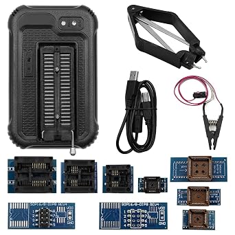 DollaTek T48 Mini Pro Universal USB Programmer with 10 adapter Support 31000 ICs for SPI/Nor/NAND Flash/EMMC/IC Tester TL866CS TL866II Plus Replacement BIOS MCU EEPROM AVR PIC