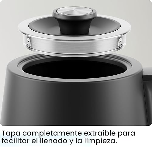 Miniatura 5 de Chefman Hervidor eléctrico de cuello de cisne, hervidor de té de 0.8 L para café y té, operación con un solo toque, protección para hervir, apagado