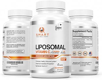 Liposomal Vitamin C 1400mg- 180 Vegan Capsules- China Free Ingredients, Fat Soluble High Absorption VIT C- Supports Healthy Immune System & Collagen Booster- Powerful Antioxidant Support Supplement