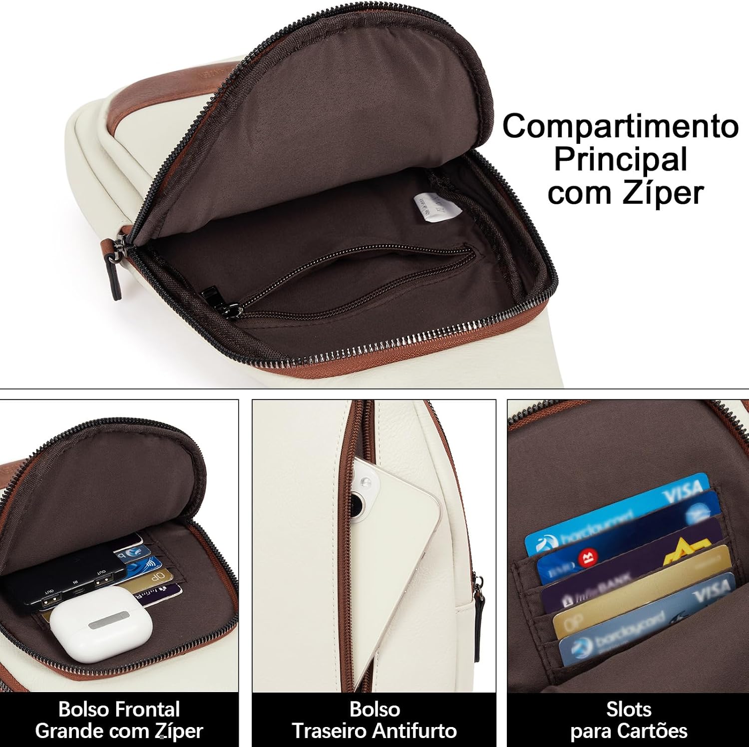 Bostanten Bolsa de Ombro Feminina Pequena, Bolsa Transversal em Couro Sintético Resistente à Água, Mini Tiracolo com Compartimentos e Bolso Antifurto, Compatível com iPad 9,7'' Bostanten Bolsa de Ombro Feminina Pequena, Bolsa Transversal em Couro Sintético Resistente à Água, Mini Tiracolo com Compartimentos e Bolso Antifurto, Compatível com iPad 9,7''