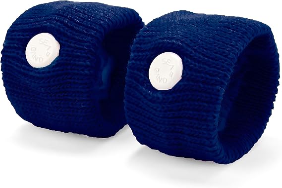 Sea-Band Anti-Nausea Acupressure Wristband for Motion & Morning Sickness - 1 Pair Navy Blue & 24 Count Ginger Gum for Motion & Pregnancy Morning Sickness