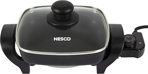 Nesco ES-08 - Sartén eléctrico 8 pulgadas 800 vatios color negro