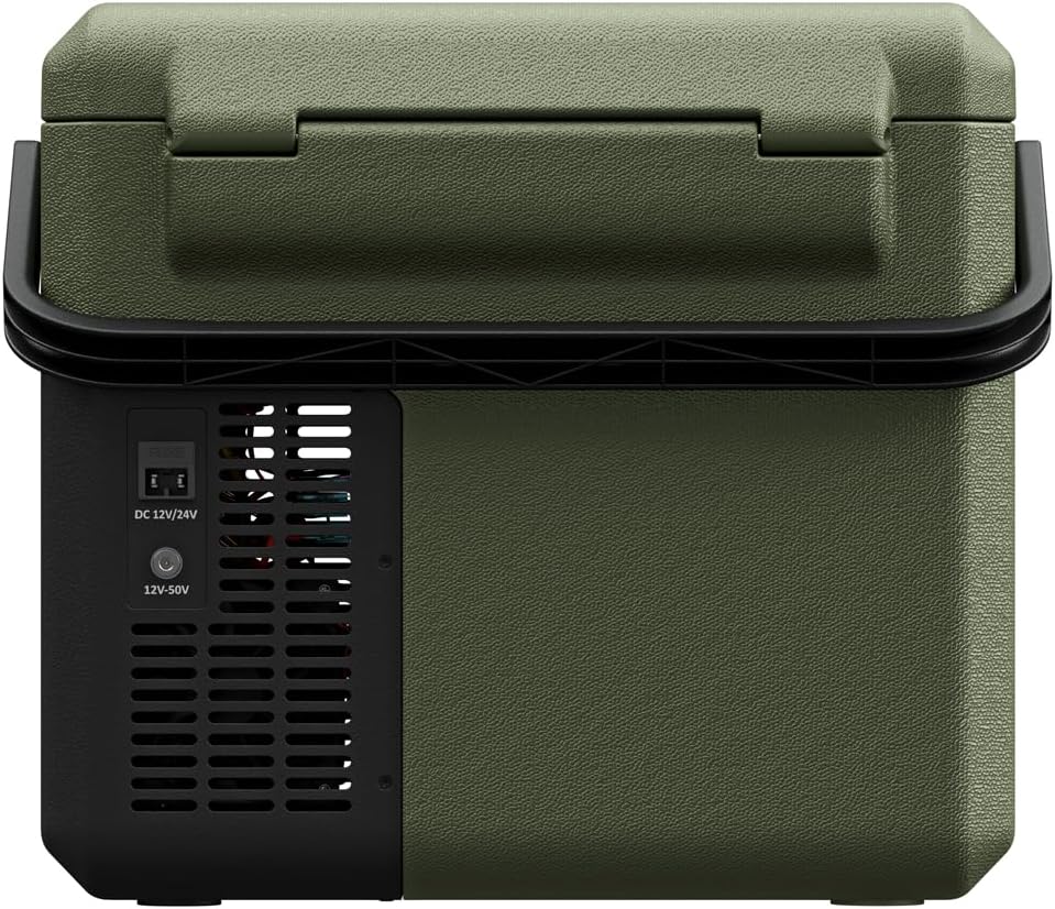 Rear view of Yolco ET18 GREEN showing DC and AC power input ports