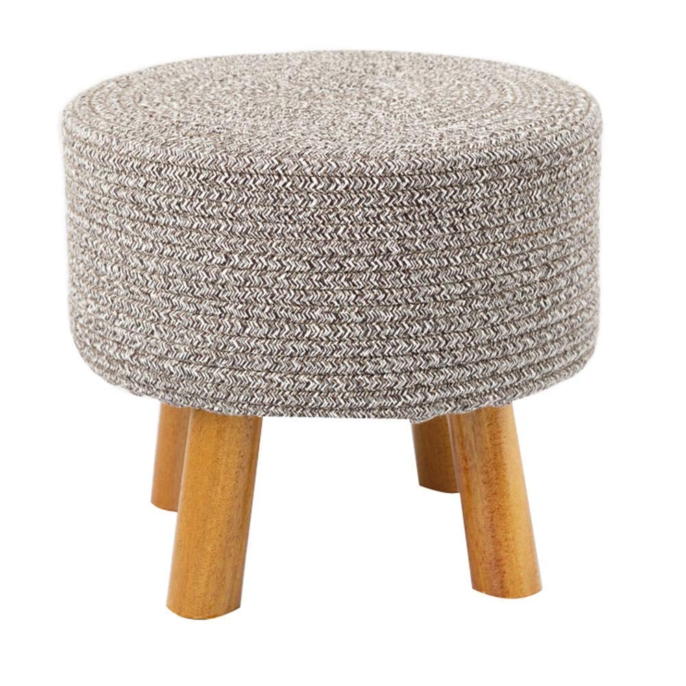 Canapé Tabouret Décoratif Petit Repose-Pieds en Tissu Marron pour Salon et Bureau