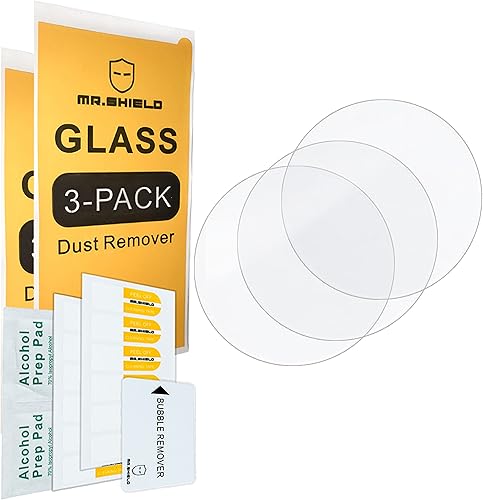 Miniatura 2 de Mr.Shield [Paquete de 3] Protector de pantalla para Amazfit T-Rex Ultra/Amazfit T-Rex 2 [vidrio templado] [Vidrio japonés con dureza 9H] Protector