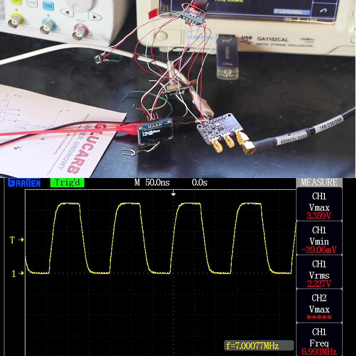 3-5VDC CJMCU-5351 Si5351A clock generator signal generator module I2C 25MHZ controller clock 8KHz to 160MHz with Male and female DuPont cables for per Arduino IDE