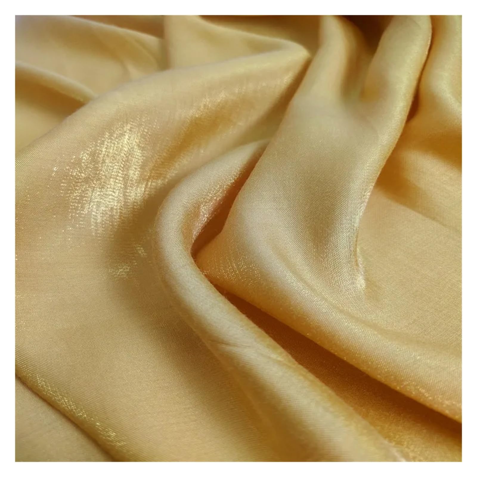 Satin Fabric 50x150cm Gradient Color Mercerized Satin Fabric Shiny Crystal Glass Silky Glitter Iridescent DIY Sewing Shirt(Color-22)