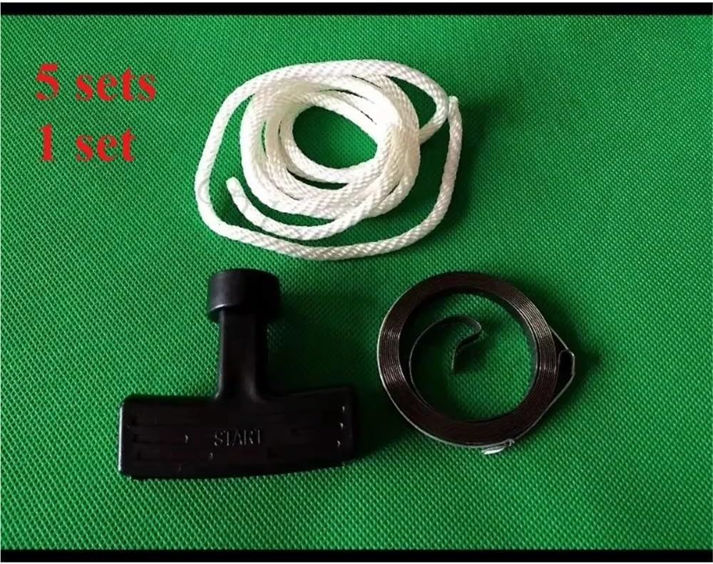 Recoil Starter Spring with Handle Grip Rope Fit for GX120 GX140 GX160 GX200 GCV135 GCV160 GC160 168F 170F 5.5HP 6.5HP(5sets)