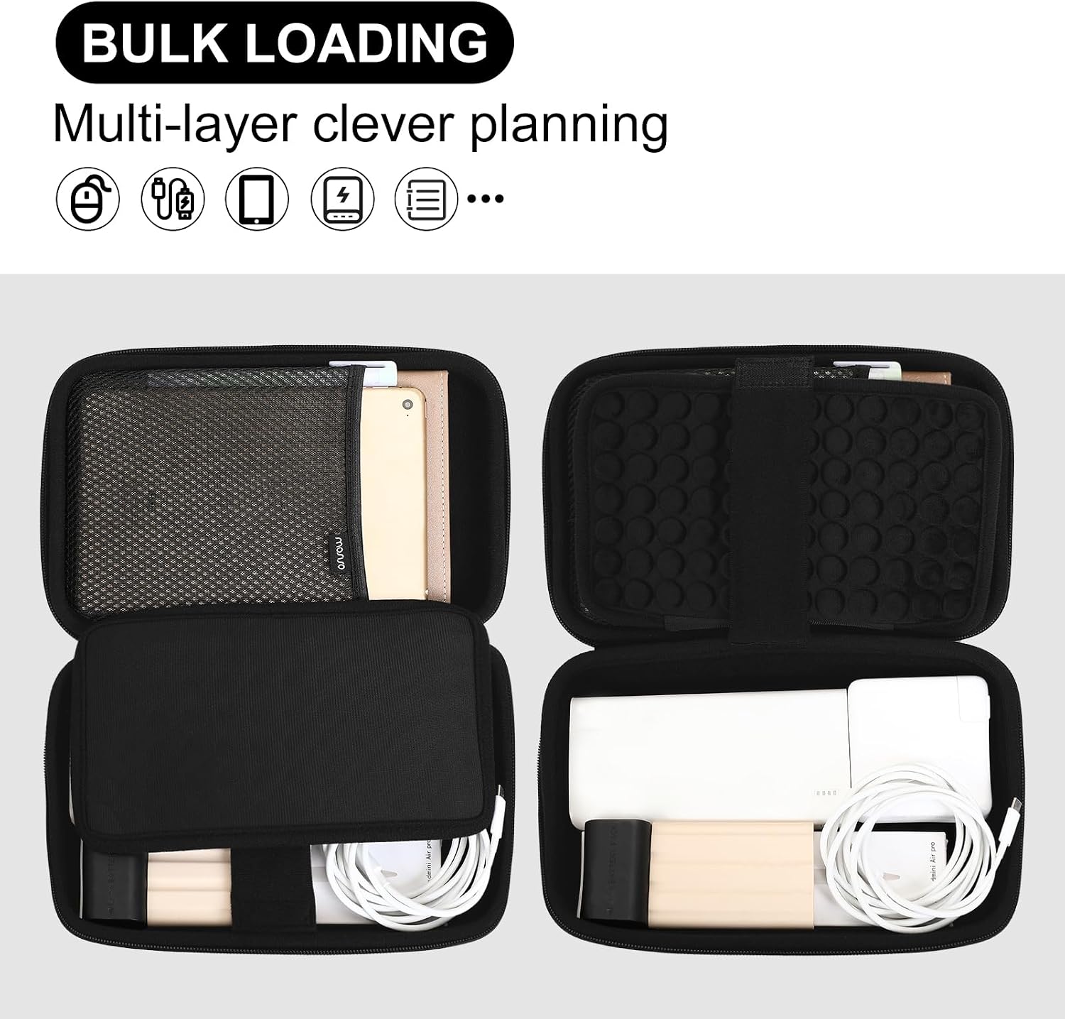 MOSISO Hard Case Compatible with Apple 2024 Mac mini M4/M4 Pro & Beelink S12 Pro/Mini S12 Pro/S12/S/SER5/EQ13/SER5 Pro/EQ13 Pro/SER6/SER6 MAX/SER7/SER5 MAX/SER7 MAX, Black