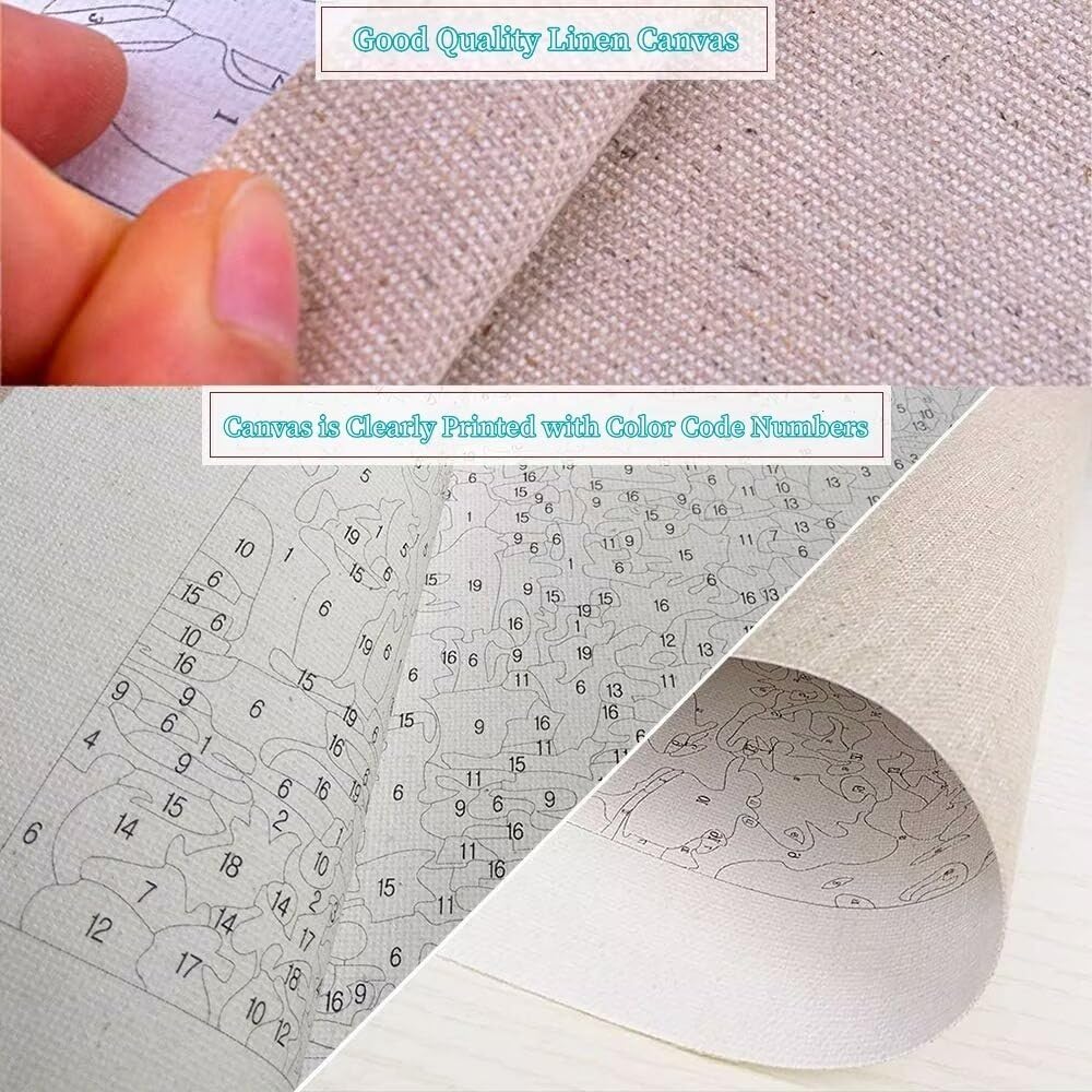 Dipingere con i Numeri per Adulti,Piante succulente verdi Paint by