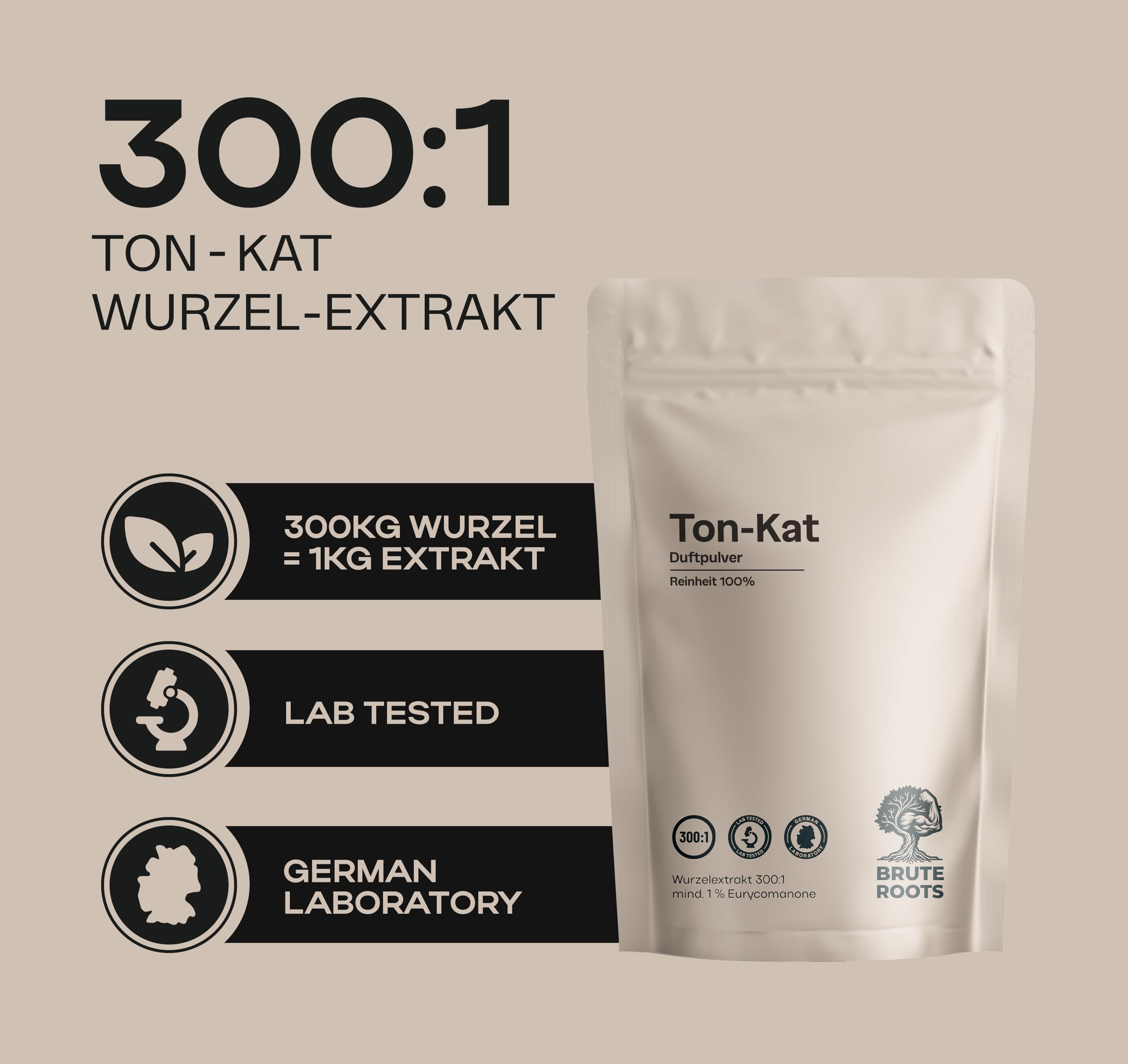 Ton-Kat (50g) Duftpulver - Original 300:1 Extrakt - Traditionelle Herstellung und Nutzung - (Intense)
