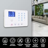 Wolf Guard W4Q-W06 WiFi + 4G Vezeték Nélküli Riasztórendszer Tuya Smartlife Applikációval, Napelemes Kültéri Szirénával, Ajtó/Ablak Érzékelő 2