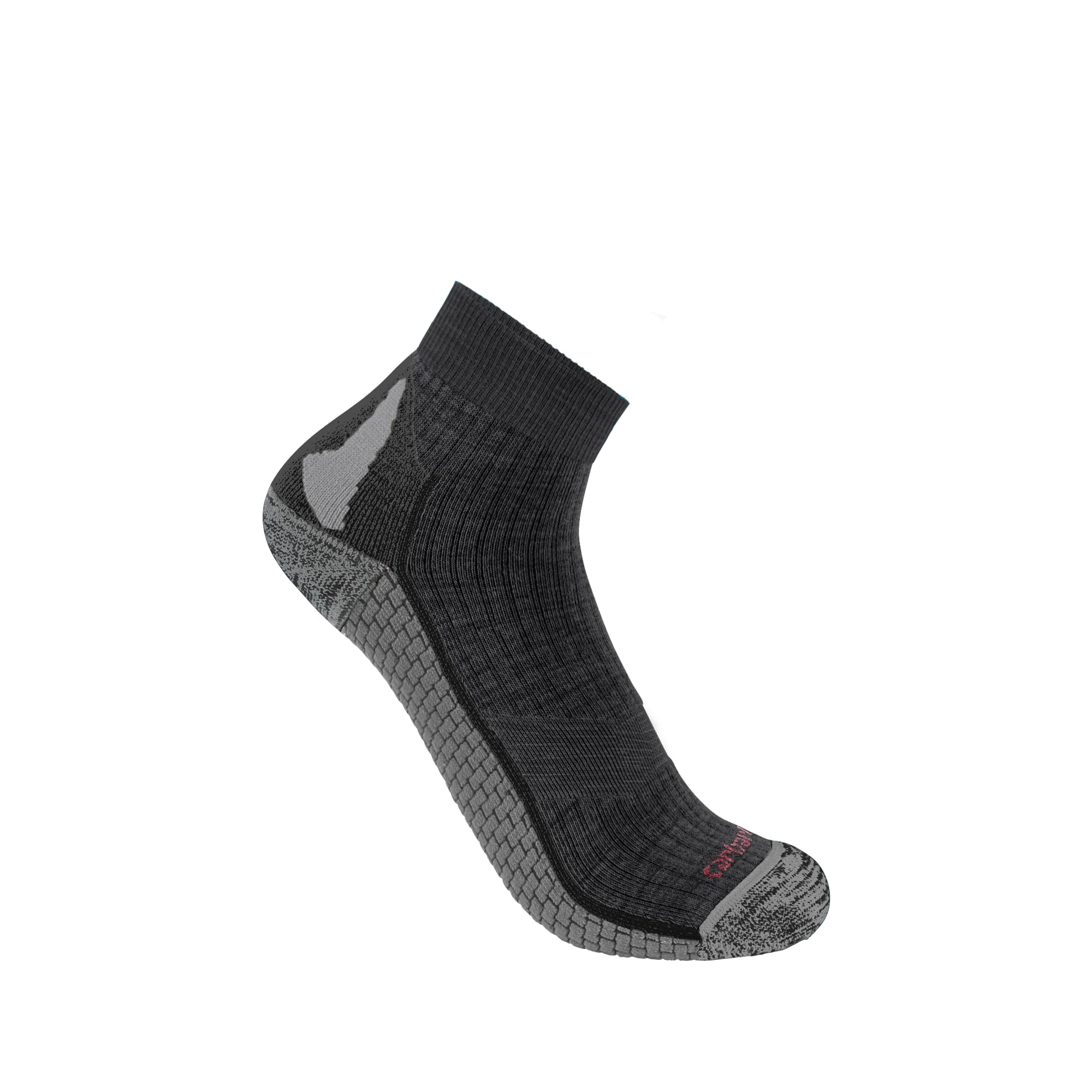 Carhartt Women's Force Grid Midweight Synthetic-Merino Wool Blend Quarter Sock