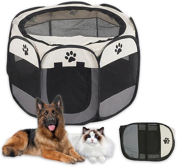 OYIWINMI Puppy Cat Playpen 72x72x45cm