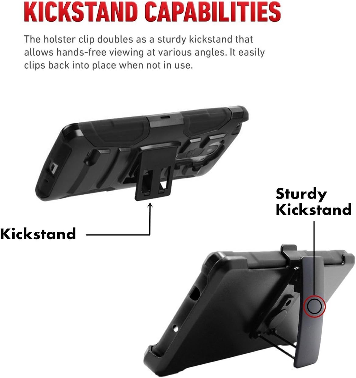 LG Stylo 2 (LS775) Case,IDEA LINE INC(TM)Heavy Duty Armor Shock Proof Dual Layer Holster Locking Belt Swivel Clip with Kick Stand+Free Stylus Pen+Free HD Screen Protector(Black/Black)