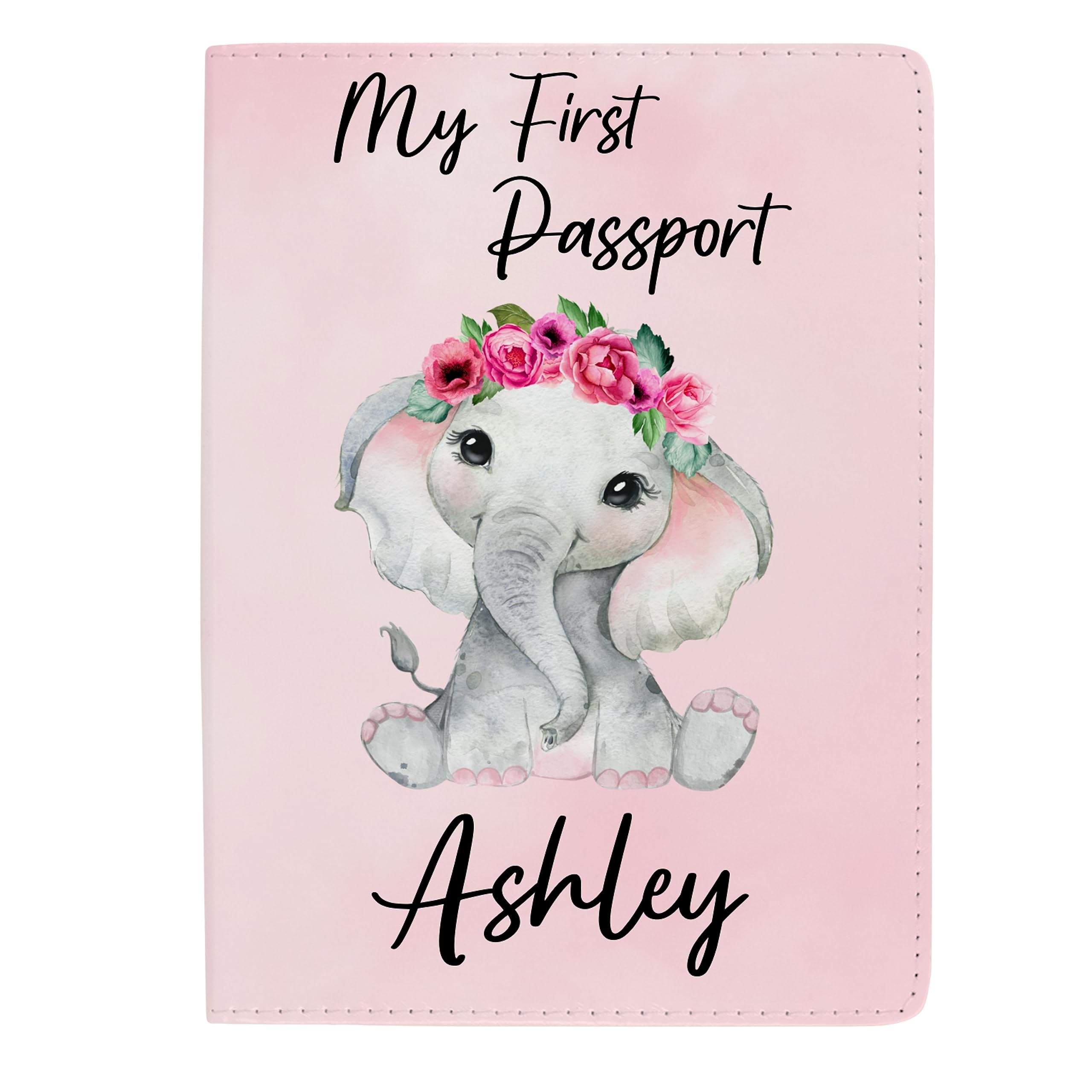 My First Passport Elephant Personalized Passport and Luggage Tag (Passport Cover)