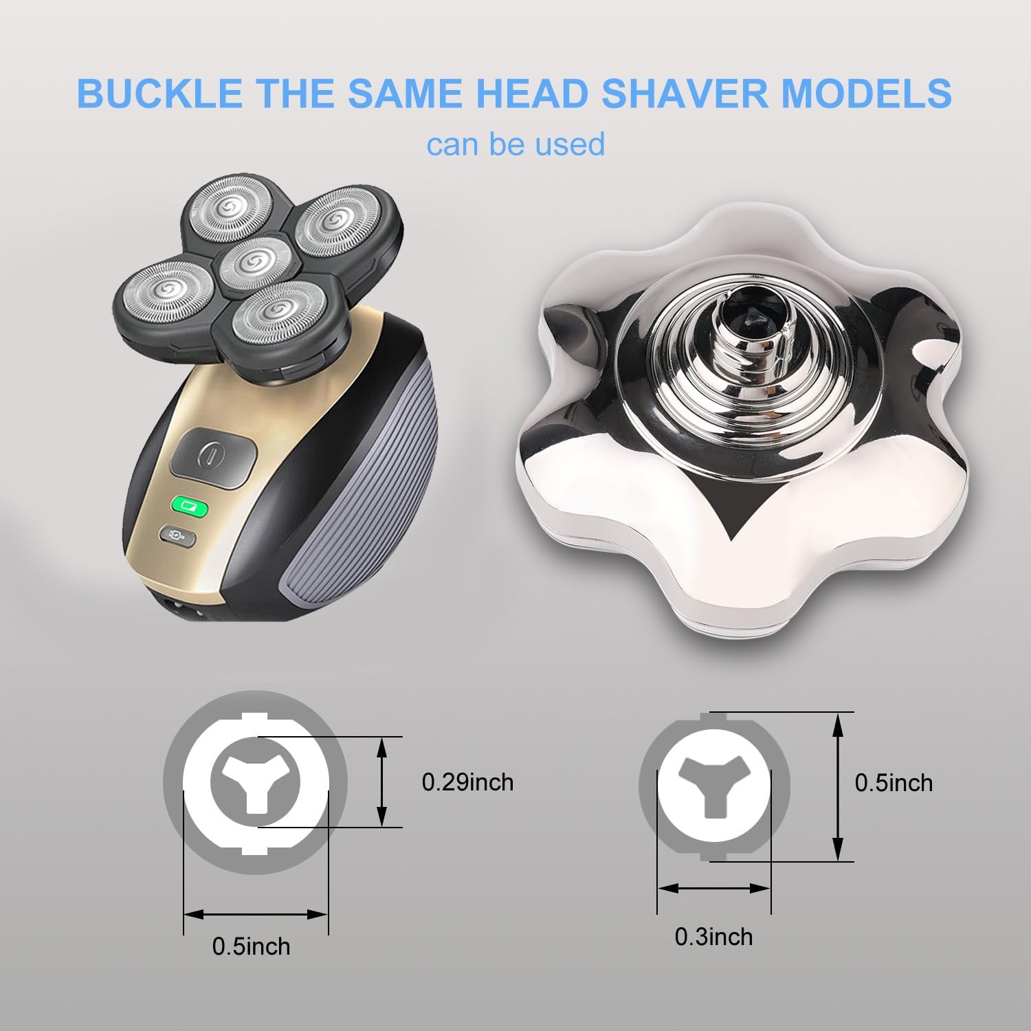 Universal 7 Magnetic Head Shaver Replacement Heads Compatible with Freebird SHPAVVER Wyklaus Freedom Bird Head Shaver Replacement Heads (7 Magnetic Silvery) - Image 4