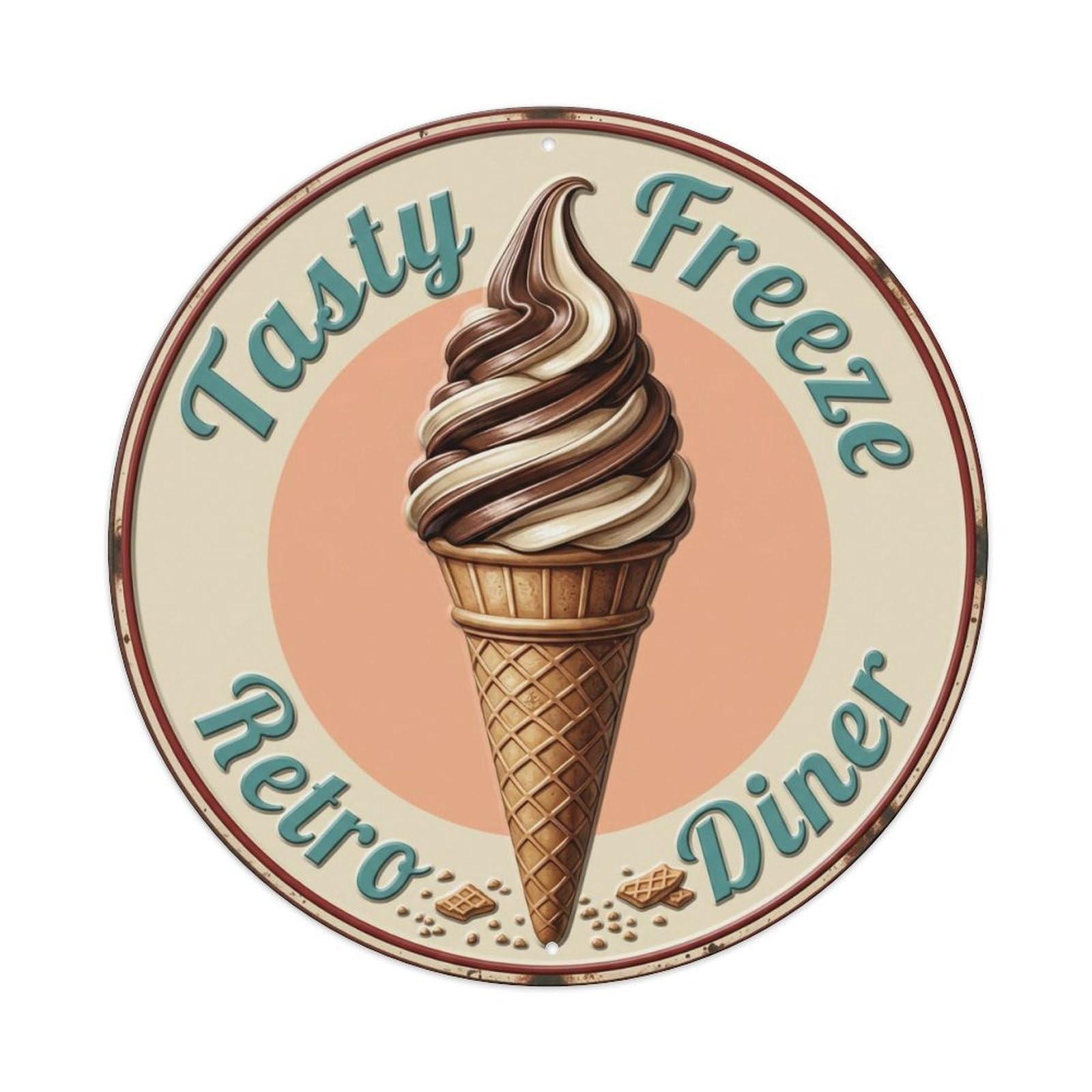Tasty Freeze Retro Diner Metal Tin Sign