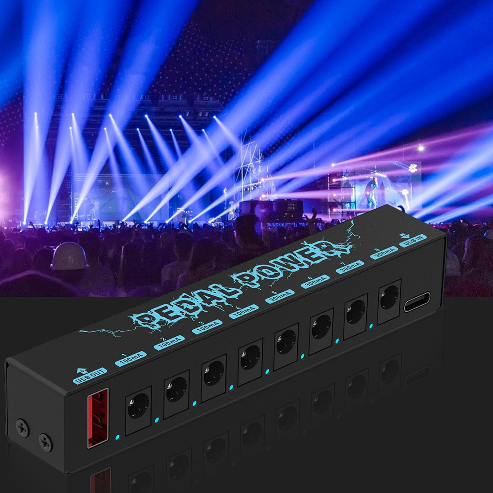 Gralara Gitarrenpedale Netzteil 5 V/2,1 A mit USB Anschluss,