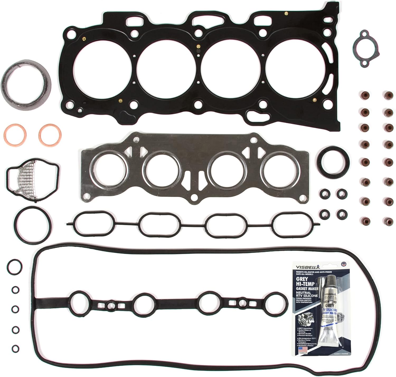 MA-4216905580 MLS Head Gasket Set Compatible With/For 02-06 Scion tC Toyota Highlander Solara RAV4 2.4 2AZFE