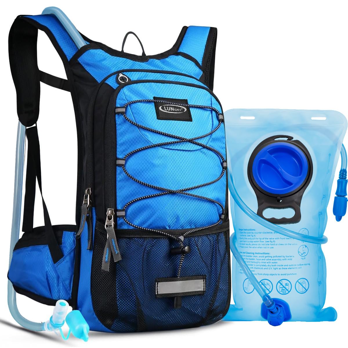 Zaino per idratazione, 3 l, senza BPA, a prova di perdite, per mantenere i liquidi freschi fino a 5 ore, zaino per escursionismo, corsa, ciclismo, caccia, arrampicata