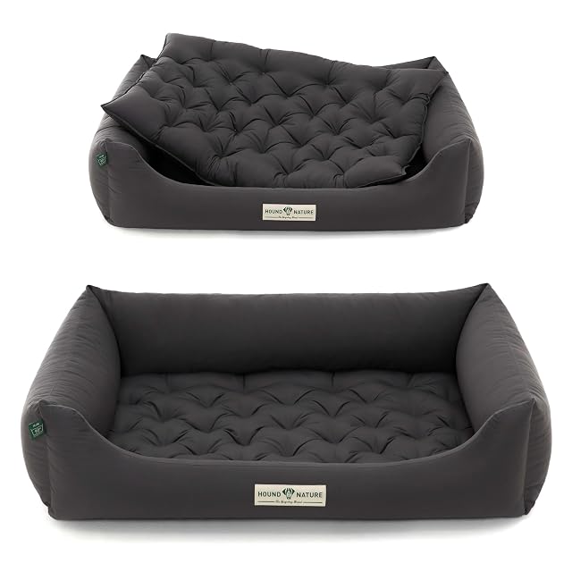 Foto 7 de 8 de HOUND & NATURE Cama ortopédica para perros Zermatt, talla XXL para perros muy grandes con borde alto, sofá…