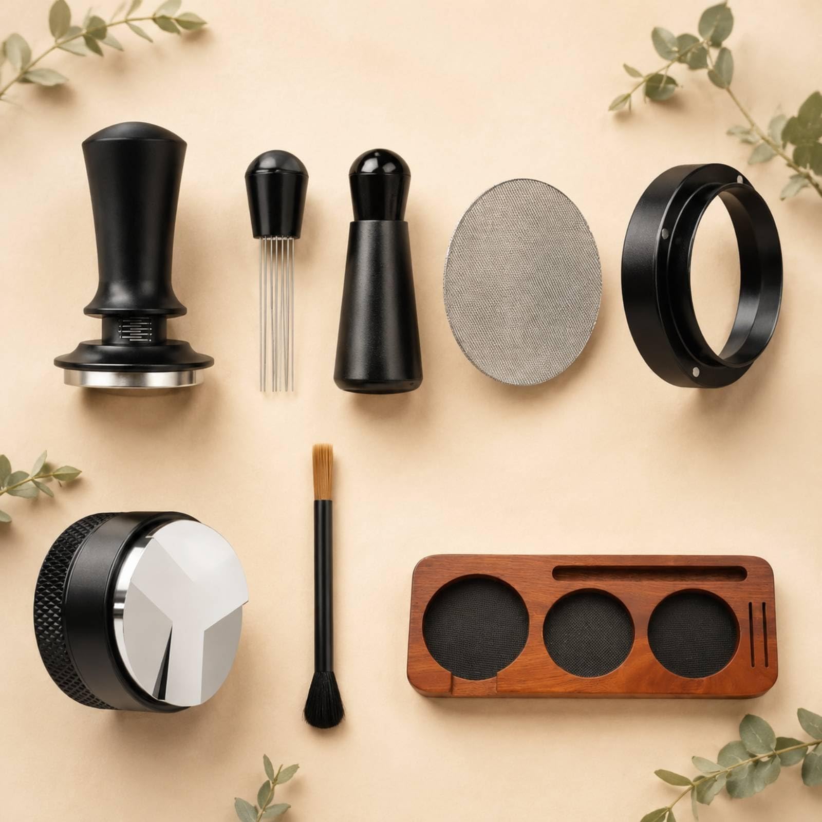 7 Pezzi Kit di Preparazione Antiscivolo Imbuto Dosatore Salvaspazio Schermo a Disco per Cucina, Bar, 53/54mm