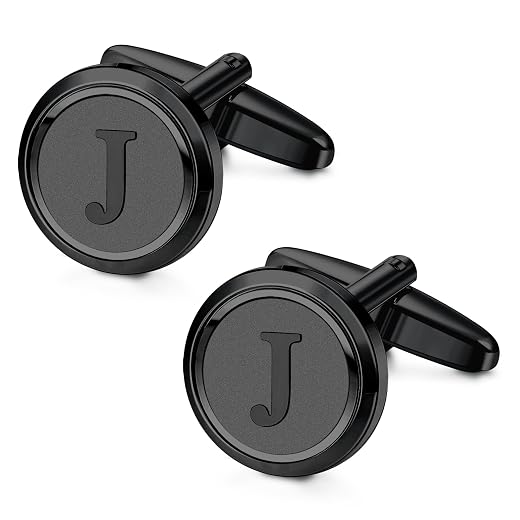 Initial Gold Cufflinks for Men Gold Cuff Links Personalized Copper CuffLinks Letter Cufflinks Gift for Groom Husband Father