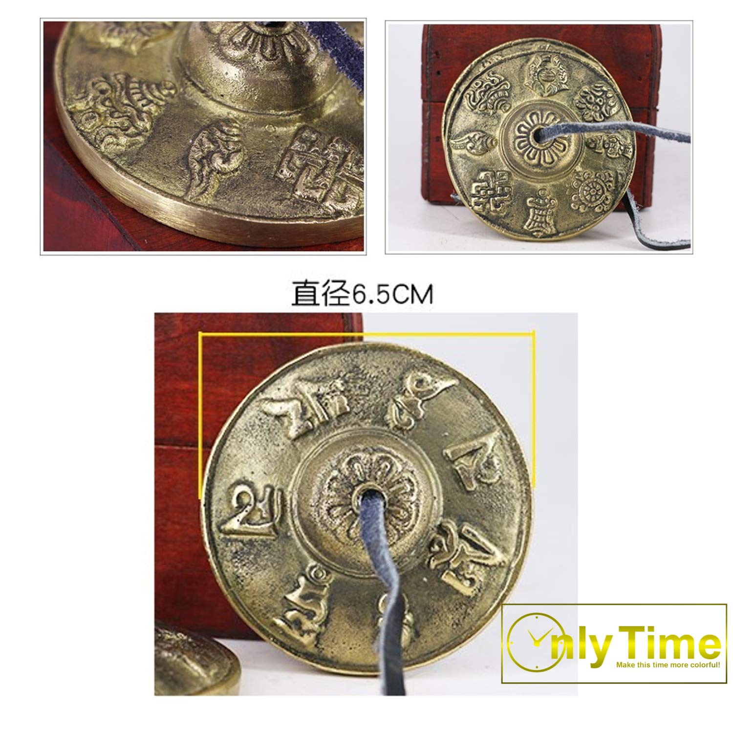 Amazon | OnlyTime ティンシャ チべタンベル チベットベル 吉祥八文様