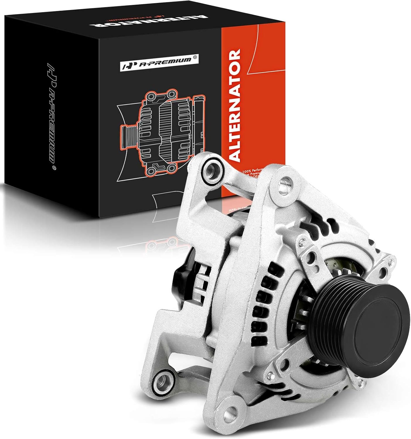 A-Premium Alternator Compatible with Dodge Ram 2500/3500 2007-2010, Ram 4500/5500 2008-2010 & Ram 2500/3500/4500/5500 2011-2013, L6 6.7L, 145Amp 12V CW 8-Groove Pulley, Replace# 4801311AD
