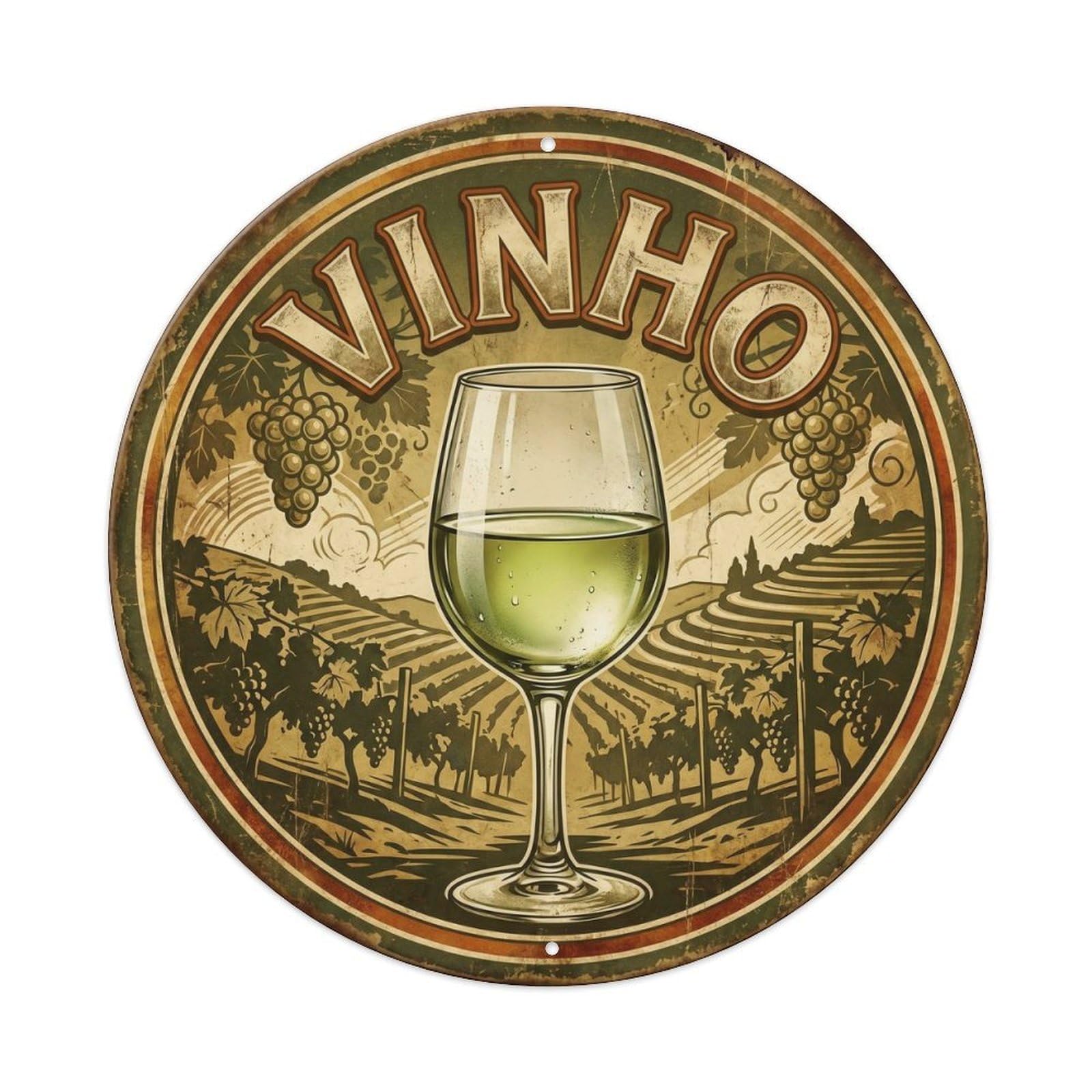 Vineyard Culture Grape Harvest Wine Heritage Diner Metal Tin Sign