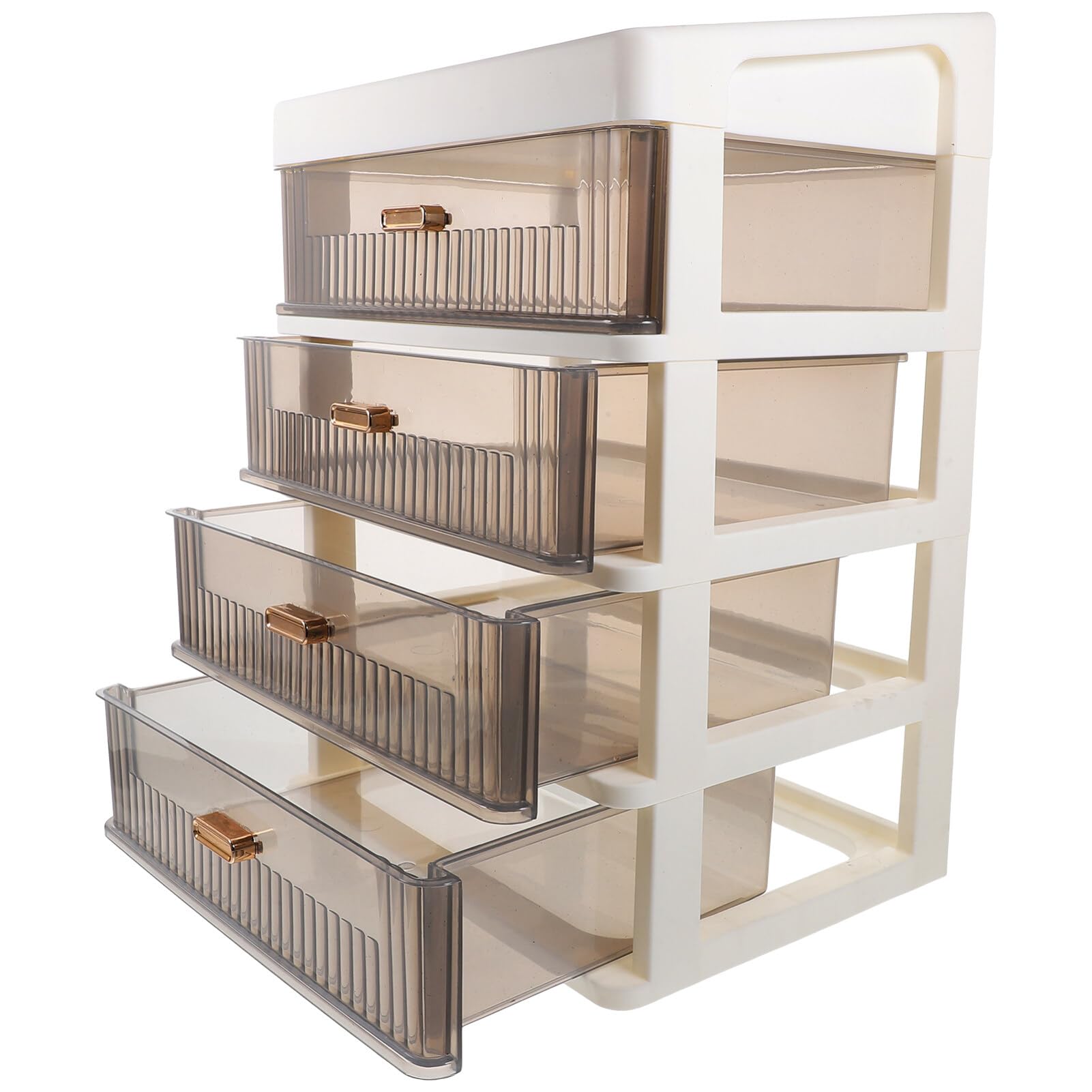 Organizzatore da Scrivania per Classificare Cosmetici e Accessori con Cassetti Trasparenti in Pp, Scatola Multi-strato per Ufficio e Casa