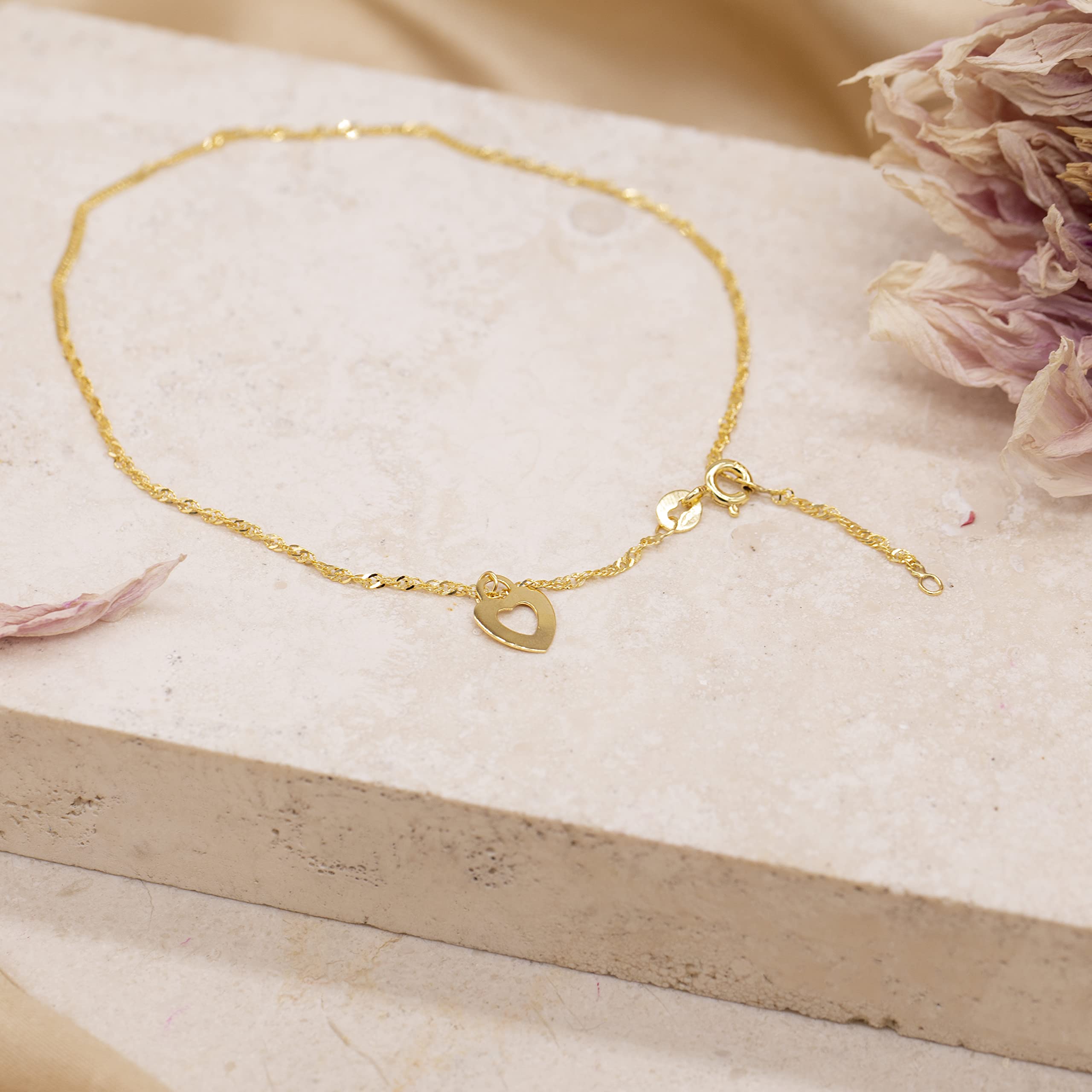 CARISSIMA Damen-Fußkette 9 Karat (375) Gelbgold 24 cm
