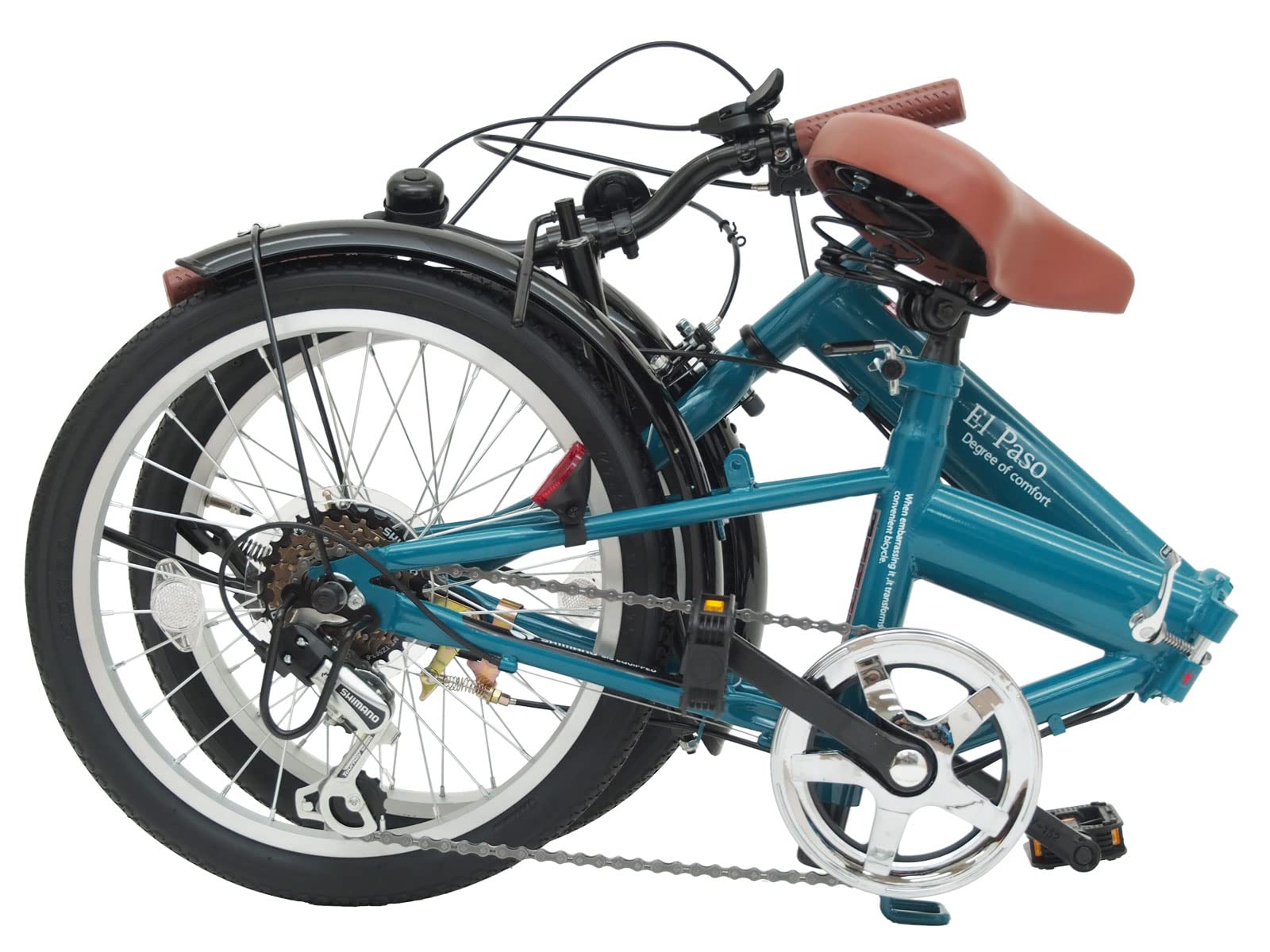 Amazon | 18インチ 外装6段変速 折りたたみ自転車 エルパソ (ブラック 